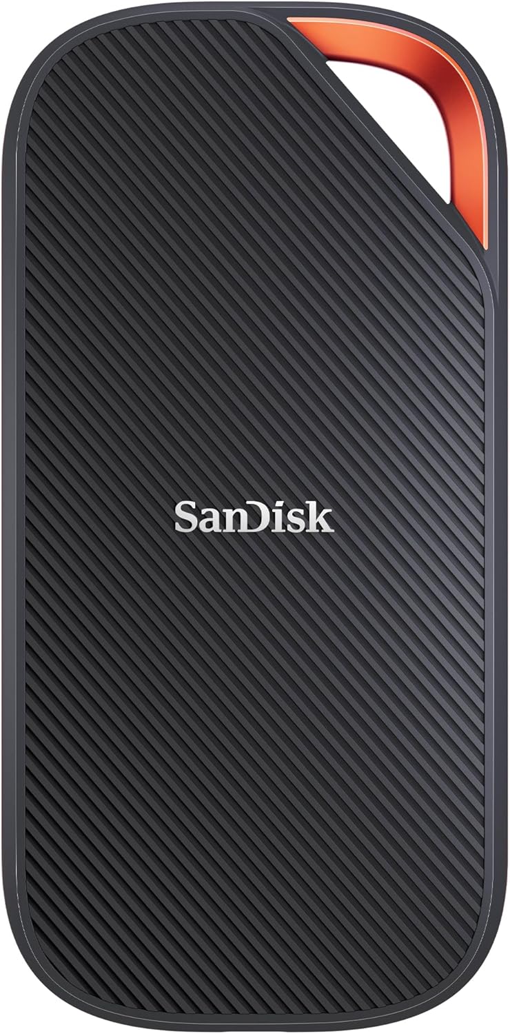 SanDisk Externe Solid State Drives, Extreme PRO mit USB4 2 TB (portable SSD, bis zu 3.800 MB/s Lesegeschwindigkeit, robustes Design mit IP65