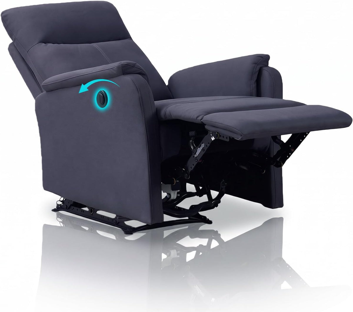 Relaxsessel RUCCI De Fernsehsessel mit Liegefunktion, Liegesessel grau, Elektrischer Liegesessel, Ergonomische Design für Fernsehen