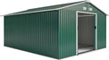 Outsunny Gerätehaus, 12, 4 m² mit Pultdach 386 × 340 × 200 cm Dunkelgrün