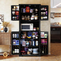 HOLTICO Midi- & Hochschränke, Küchenschrank mit Arbeitsplatte, Hochschrank Küchenbuffet Buffetschrank, Esszimmerschrank