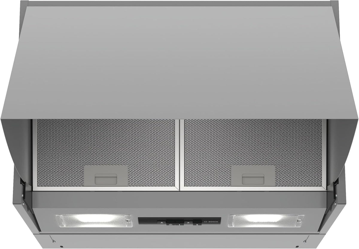 Bosch Unterbauhauben, DEM63AC00, Serie 2, Zwischenbauhaube, Um- und Abluft, LED-Beleuchtung gleichmäßige Ausleuchtung, Drucktastenschalter