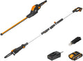 WORX Akku-Heckenschere, 20V Akku-Teleskop-Heckenschere & Hochentaster mit Stange WG908E, 2-in-1