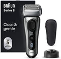 Braun 8 4+1 Series Rasierer Herren Elektrisch mit Scherkopf Elektrorasierer Präzisions-Langhaarschneider Ladestation, 60 Min Laufzeit, Wet & Dry