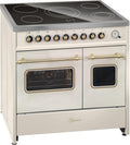 Gurari Elektro Stand Herd, GCH E 912 DF Cr r Glaskeramik Herd 90 cm Creme Range Cooker Elektro Doppelbackofen