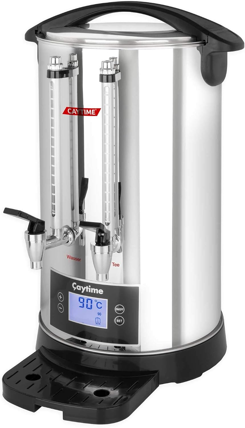 Caytime Teemaschine, D6 - Digitaler Teeautomat, isoliert mit Doppelwand - Samowar, Semaver 6 Liter
