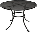 Esstisch, Gartentisch Streckmetall-Tisch RIVO 110cm rund, Stahl und Streckmetall, Farbe eisengrau, wetterfest, Outdoor, DEGAMO