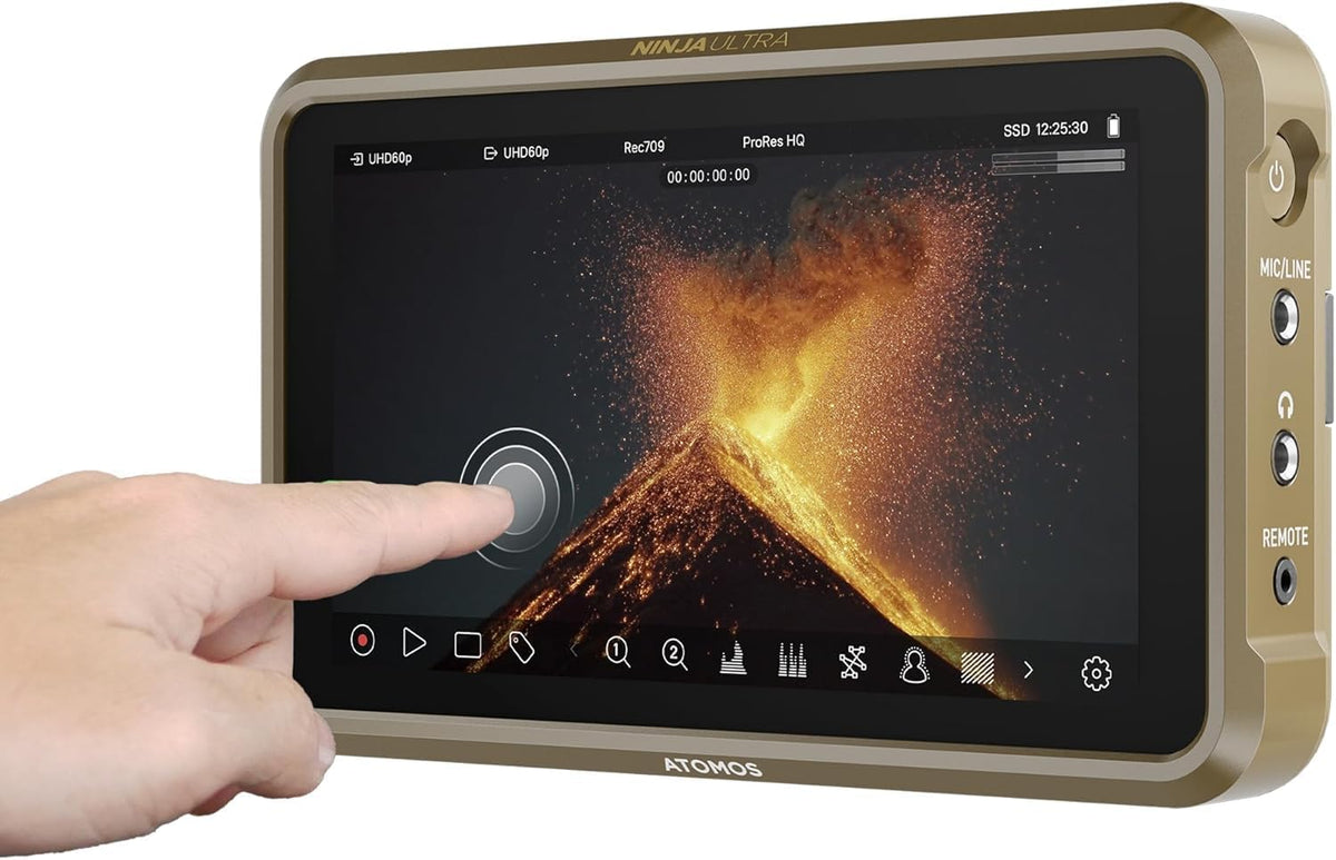 Atomos Camcorder, Ninja Ultra 5, 2' 8K HDR Fieldmonitor & Recorder, 1000nit Touchscreen, HDMI, 8K ProRes RAW, 4K120 für DSLR & spiegellose Kameras