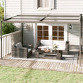 Pavillon, Mit Dach Anthrazit 4 × 3 × 2, 5 m Aluminium Stahl, Generic