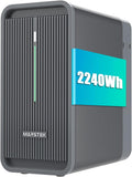 MARSTEK Stromgenerator, Balkonkraftwerk mit Speicher B2500, 6000 Ladezyklen, 1600W Max. 1600W PV-Eingang & 800W Ausgang Erweiterbar auf 8960Wh, IP65