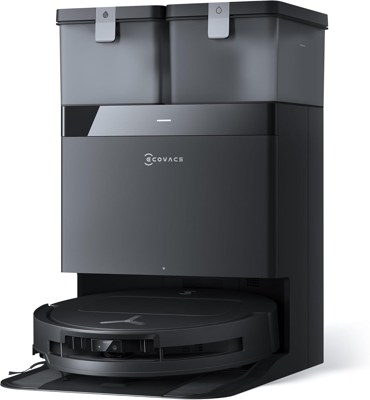 ECOVACS Staubsaugroboter, DEEBOT T50 Omni Saugroboter mit Wischfunktion, 15.000 Pa, T30 Omni-Upgrade, Ausziehbare Seitenbürste und Mopp