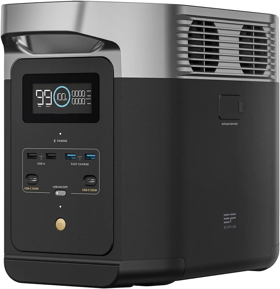 Amazon Renewed EF ECOFLOW 2 Delta Tragbare Powerstation, 1024Wh (Generalüberholt)