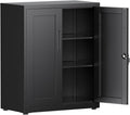 Schrank Akten, Schwarz, 91.5×75×40 cm, LVSTEEL