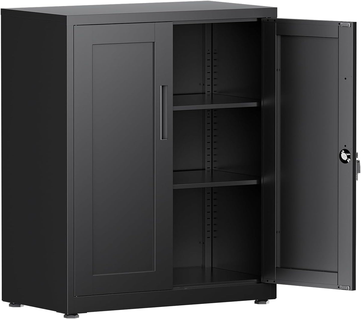 Schrank Akten, Schwarz, 91.5×75×40 cm, LVSTEEL