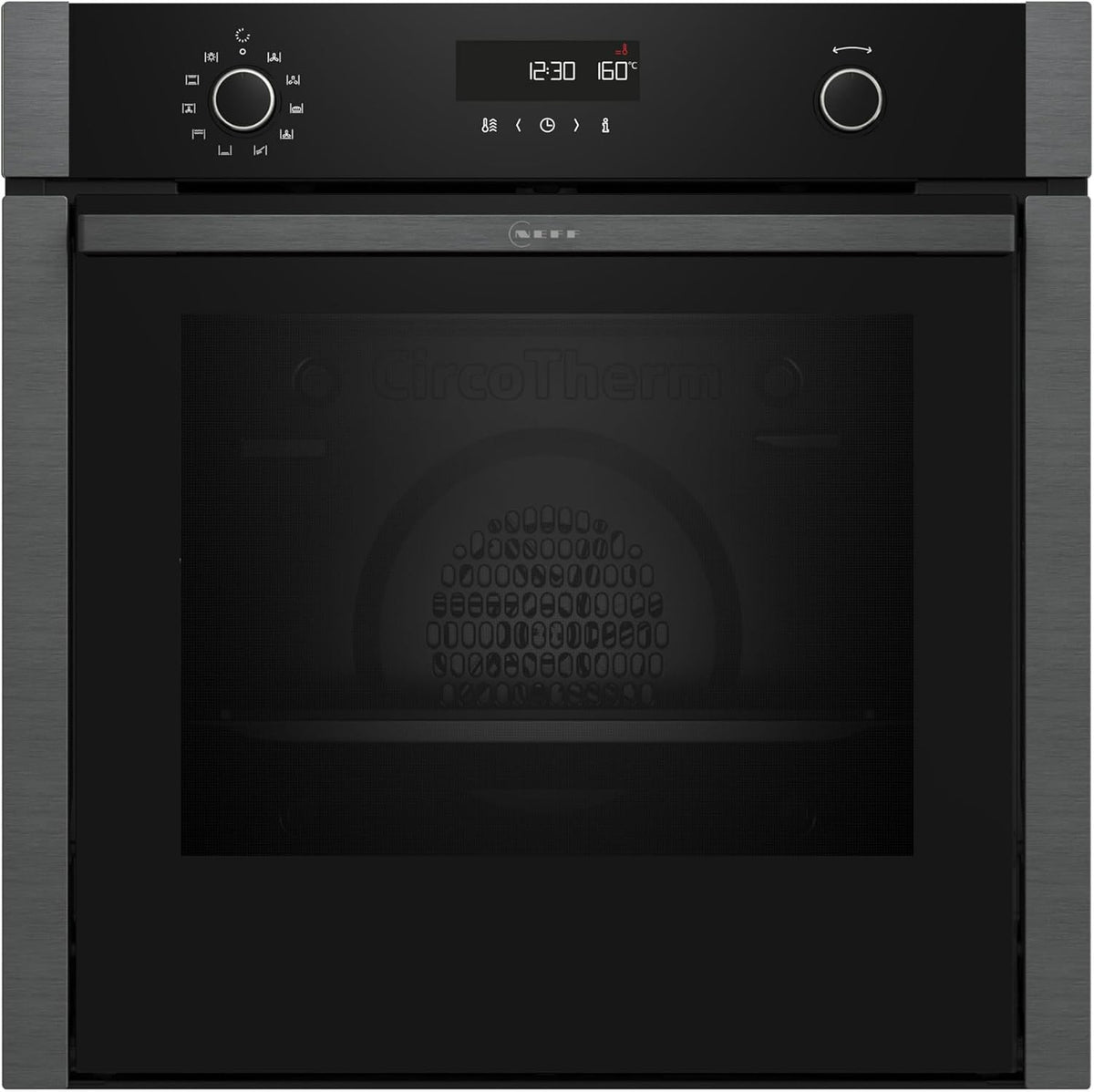 Neff B6ACH7AG3 N50 Einbau- Backofen, 60 × 60 cm, Made in Germany, Versenkbare Tür, Pyrolyse & Easy Clean Hydrolyse Selbstreinigung