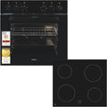 Exquisit Herdsets, Herd-Set EHE5246 mit Glaskeramikkochfeld, 59 L, Schwarz