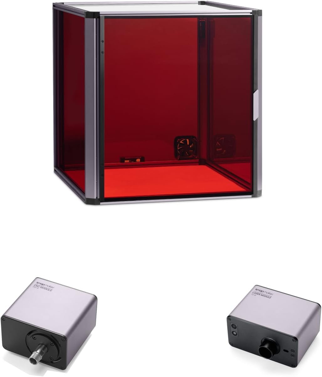 Snapmaker 3-in-1-Zubehör - für 3D-Drucker, einschließlich Handwerksgehäuse, 200 W CNC-Modul