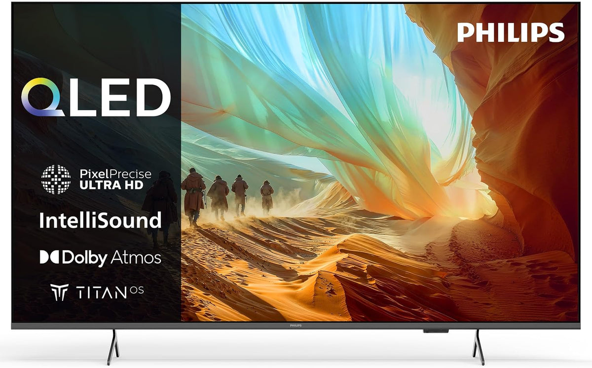 PHILIPS Fernseher, 50PQS7801/12 50 Zoll Ambilight 4K LED Smart-TV, Pixel Precise Ultra HD, Titan OS, Dolby Atmos Sound