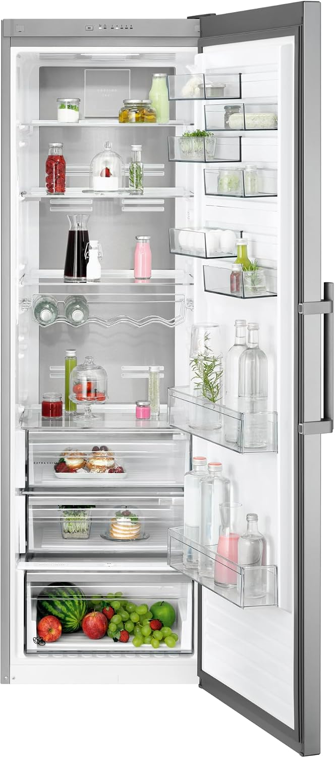 AEG Kühl-Gefrierkombination, 8000 Freistehender Kühlschrank ORK8M391DX - 389L, 1860mm, 360° Cooling, LED-Beleuchtung, Inverter Kompressor