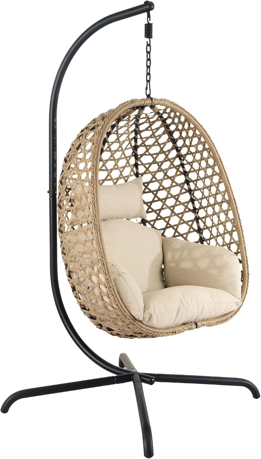 Hängesessel, mit Gestell PE-Rattan klappbar wetterfest Outdoor Somi, di volio