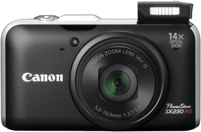 Canon SX230 HS PowerShot Digitalkamera, (12 MP, 14-fach opt. Zoom, 6cm (3 Zoll) Display, Full HD, GPS, bildstabilisiert) schwarz
