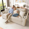 Sofa 2-Sitzer, mit Stauraum-Armlehnen, Taschen und 2 Kissen, LDOKAHAUS