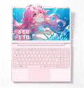 Amita Normale Laptops, Notebook 14 Zoll Pastellrosa mit N5100 Prozessor (bis zu 2, 9 GHz), 16 GB RAM DDR4, 1 TB SSD NVMe, IPS FHD Display 1920 x 1080