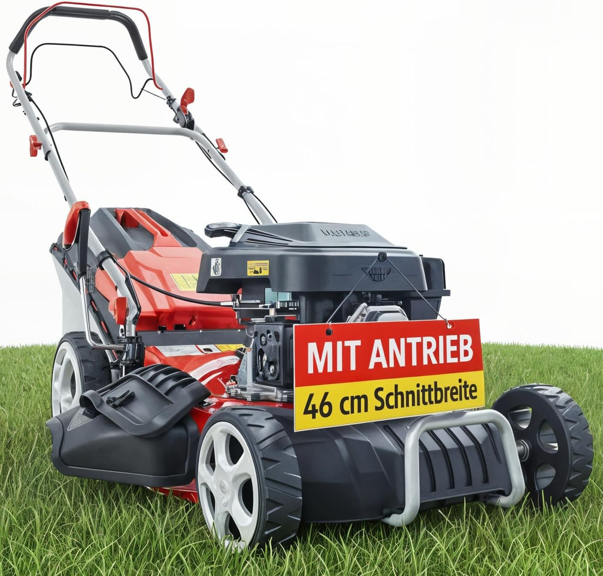 Hecht Rasenmäher,   5in1 Benzin Rasenmäher – 46 cm Schnittbreite