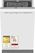 Tischgeschirrspüler, Geschirrspüler EGSP52109-E-030E, Spülmaschine 45 cm, Silber, Exquisit