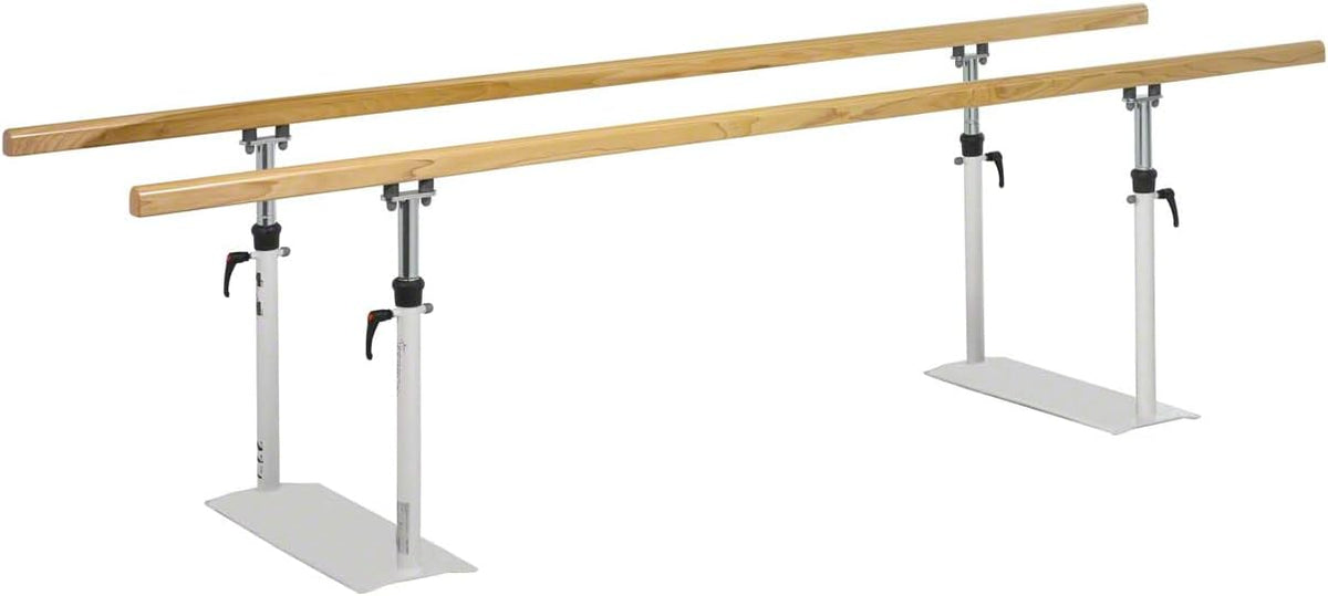 Sport-Tec Gehrahmen, Gehbarren Standard 3 m aus Holz, höhenverstellbar 75, 108 cm, Stabiler Stahlrahmen, Holmenabstand 30, 58, 5 cm