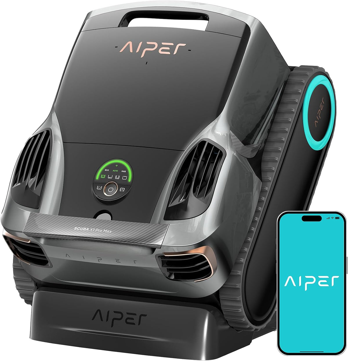 Poolroboter X1 Scuba Pro Max, Boden und Wand, 360° Mapping, Adaptive Routenplanung, Wasserlinie, 32000 LPH Leistung