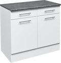 Unterschrank Eddy Moderner Küchen, in Weiß matt, möbelando