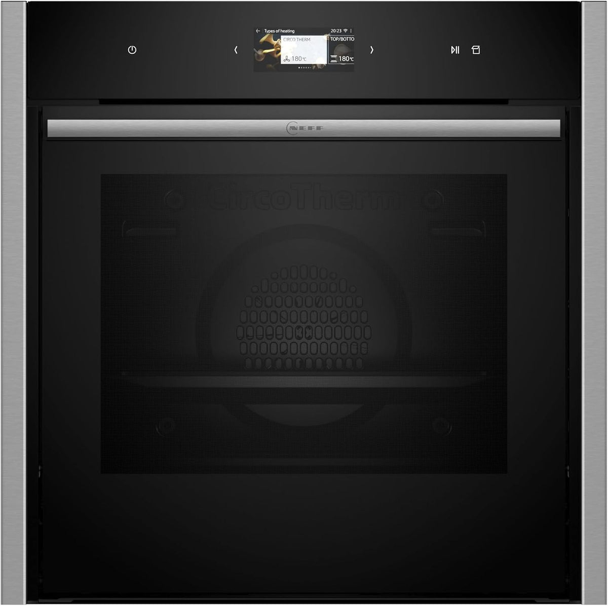 Neff B64FS31N0 90 N Einbau-Dampf Backofen, Made in Germany, Slide&Hide, Full Touch TFT-Display, Favorit, Soft Open & Close, Home Connect, Schwarz