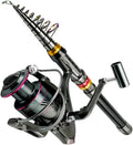 Bamboo Sea Teleskopruten, Angel Teleskop Spinning Angelrute Reel Set 1, 8-3, 6 M Ultraleicht Metall Spool(2.4M)