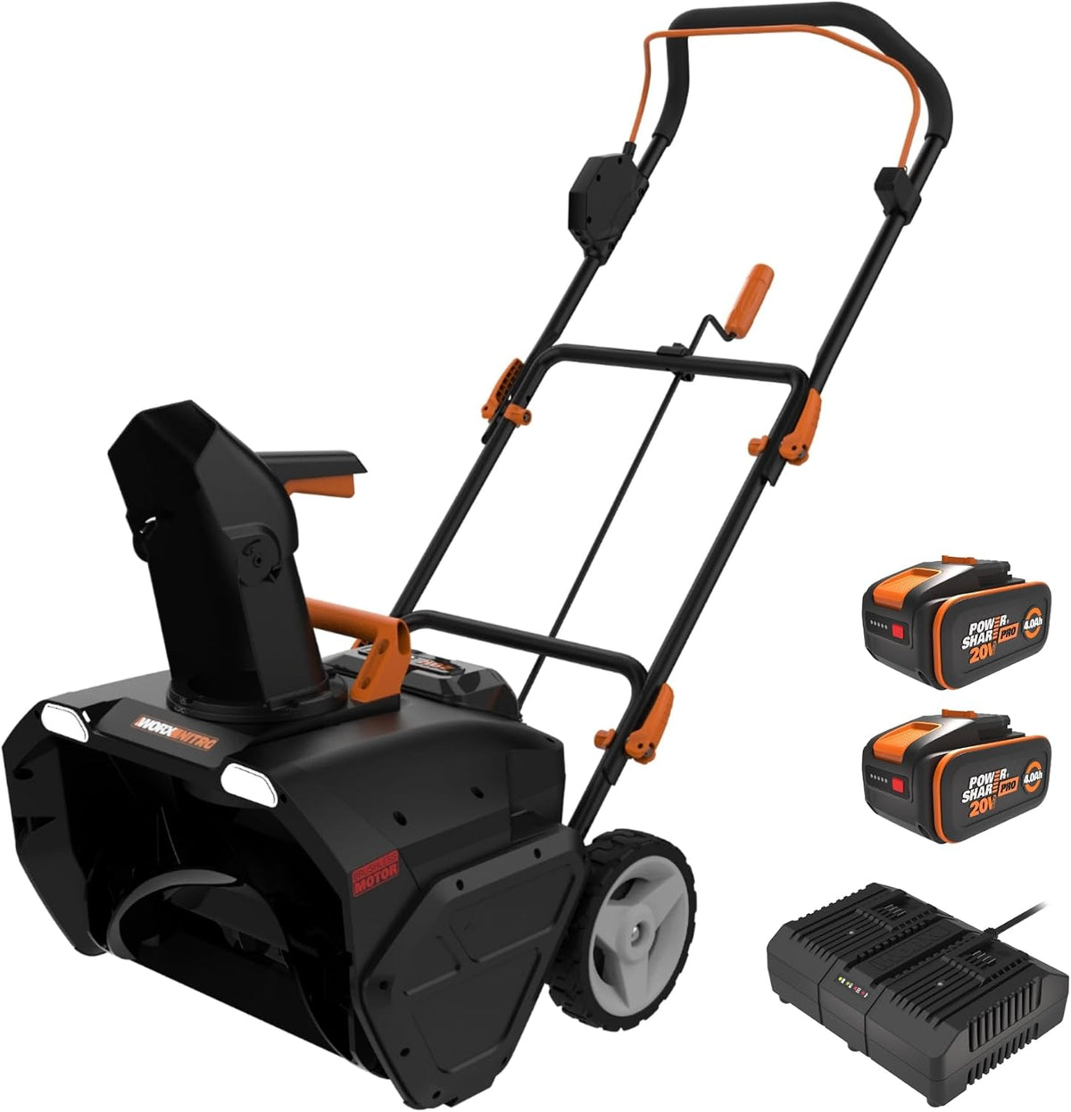 WORX Schneefräsen, inkl. 2x4Ah Akkus & Ladegerät