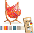 Hängesessel ® Wetterfester, Udine Mit Holzständer, Handgefertigter, FSC-Zertifizierter Eukalyptus-Gestell Für Outdoor, Toucan, LA SIESTA