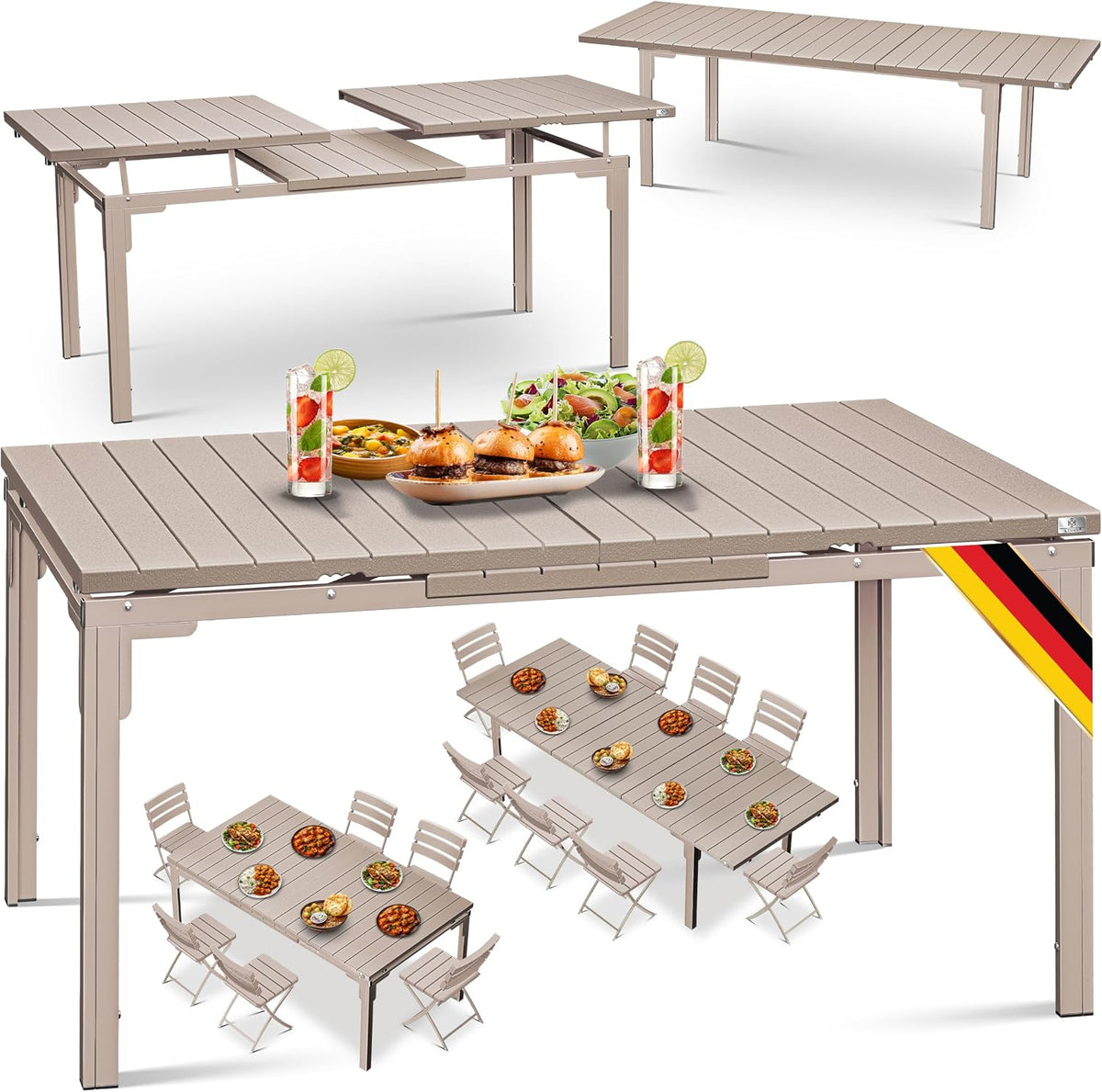 Esstisch ® Gartentisch ausziehbar