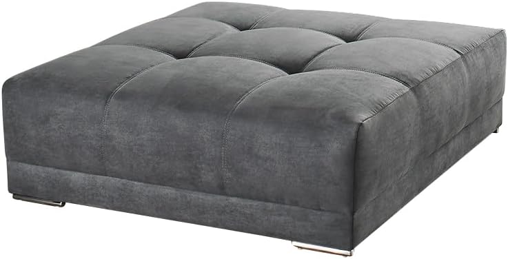 luma-home Schönes für Dein Zuhause 15139 Polster Hocker, XXL, Federkernpolsterung, Grau