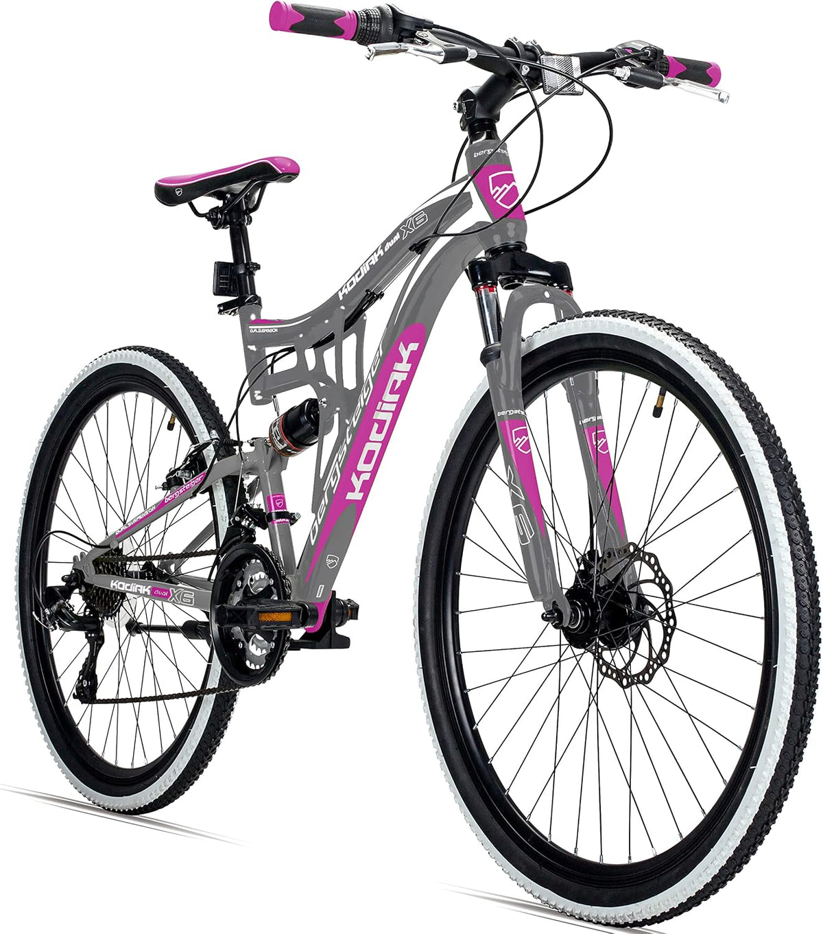 Bergsteiger 24 26 29 Kodiak Zoll Mountainbike, Herren Fully MTB 21 Gang