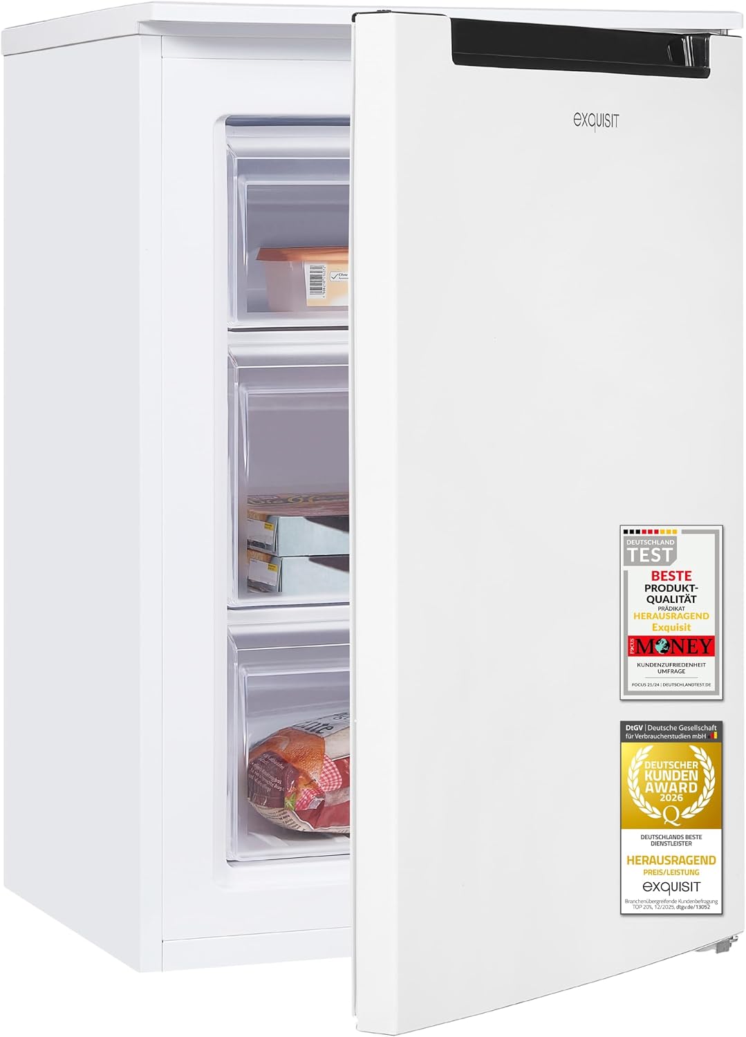 Gefrierschrank, GS581-040Cweiss - 87 L Nutzinhalt - 85, 5 cm Höhe, Exquisit