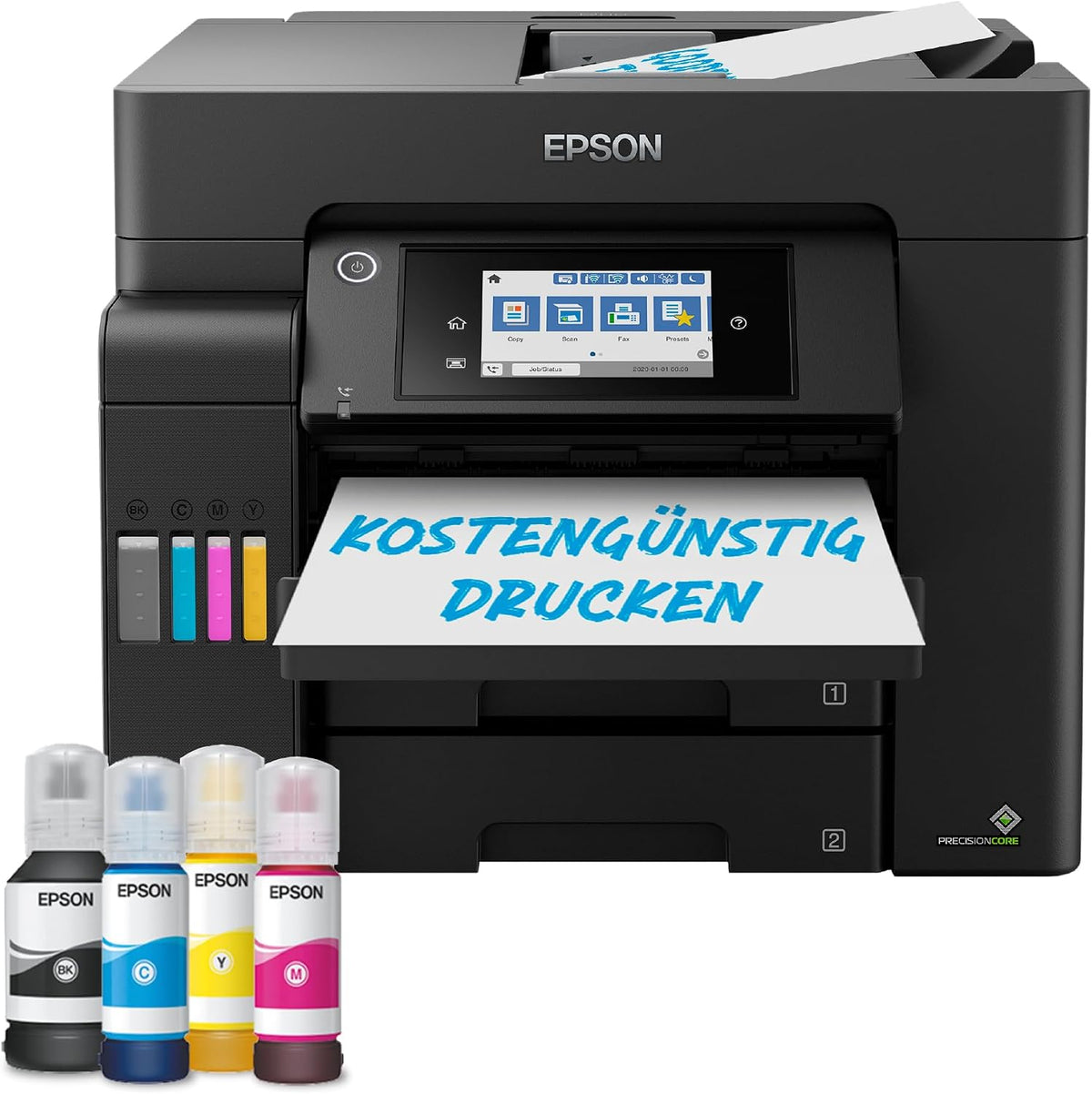 Epson Nachfüllbarer Tintenstrahldrucker, EcoTank ET-5805 DIN-A4-Multifunktions-Wi-Fi-Tintentankdrucker mit Fax