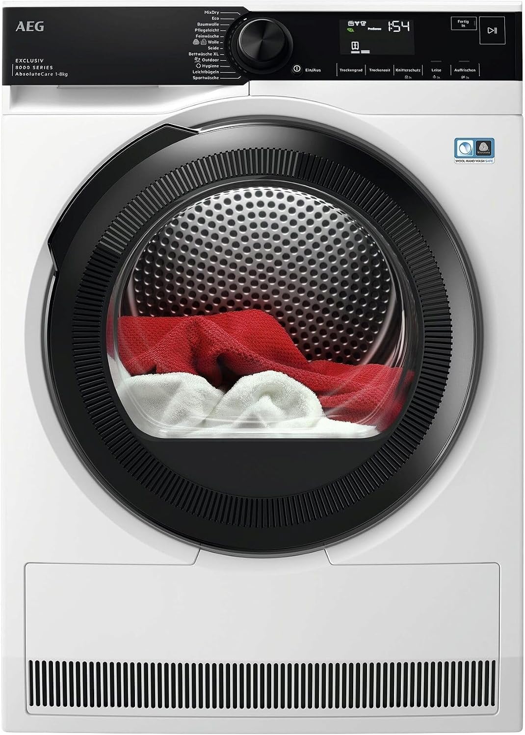 AEG Wärmepumpentrockner, 8 kg, Serie 9000: AbsoluteCarePlus Daunentrocknung, Punktgenaue Trockenergebnisse mit 3D-Scan Restfeuchteermittlung
