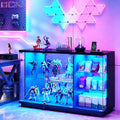 Gurexl Glasvitrine,   Glasvitrine Stehend mit LED Beleuchtung