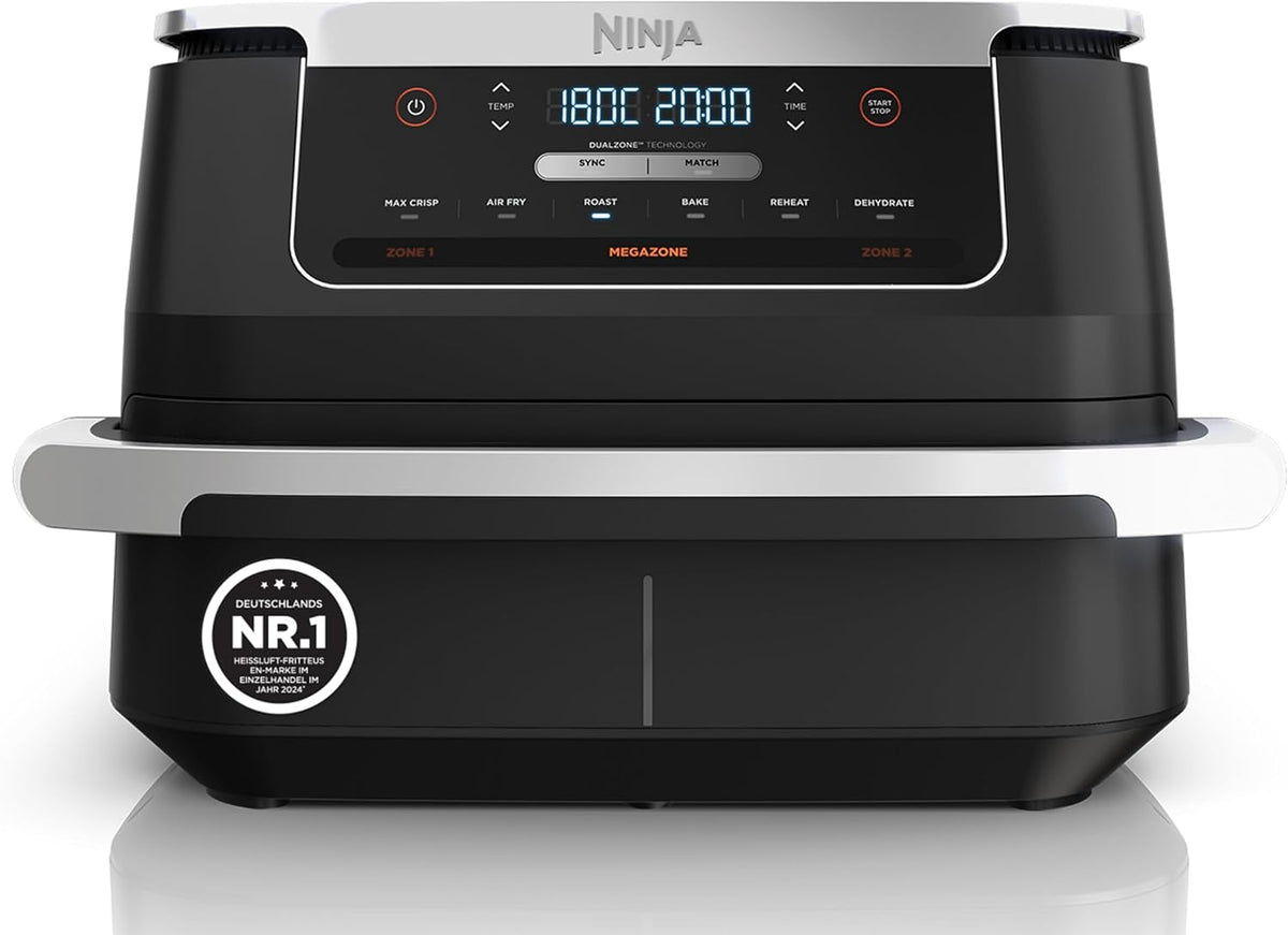 Ninja Heißluftfritteuse,   FlexDrawer Dual Zone Heißluftfritteuse, 6 L, 6-in-1