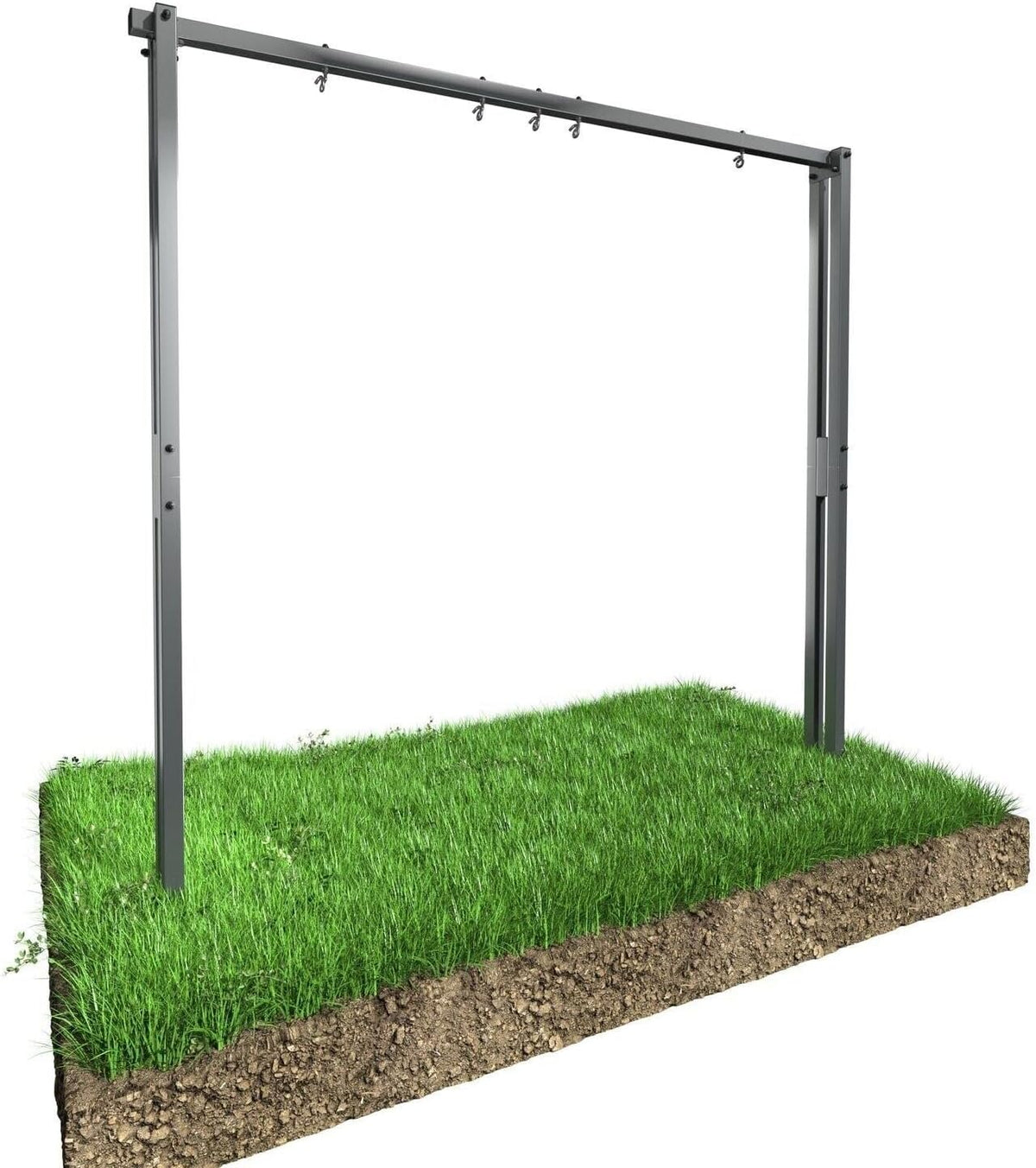 Hängesessel, Schaukelgestell Davski Doppelschaukel Gerüst Nestschaukelgestell Schaukelrahmen Schaukelständer aus Stahl 260 cm, QLS Handels