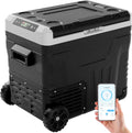 Kühlschrank 50L APP -20℃~20℃ 12 24V 240V Kompressor Kühlbox Kühlbox Auto Mit Steuerung &, Tragbarer Gefrierschrank mit Rädern für Camping, Reisen