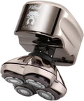 Skull Shaver Rotationsrasierer, Pitbull Platinum Pro PX5 - Elektrorasierer für Herren - Kabellos, Wiederaufladbar, Nass & Trocken