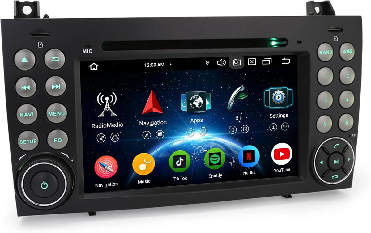 erisin Auto-Navigation, 64GB Android 16 Autoradio für Mercedes SLK Klasse R171 SLK200 SLK280