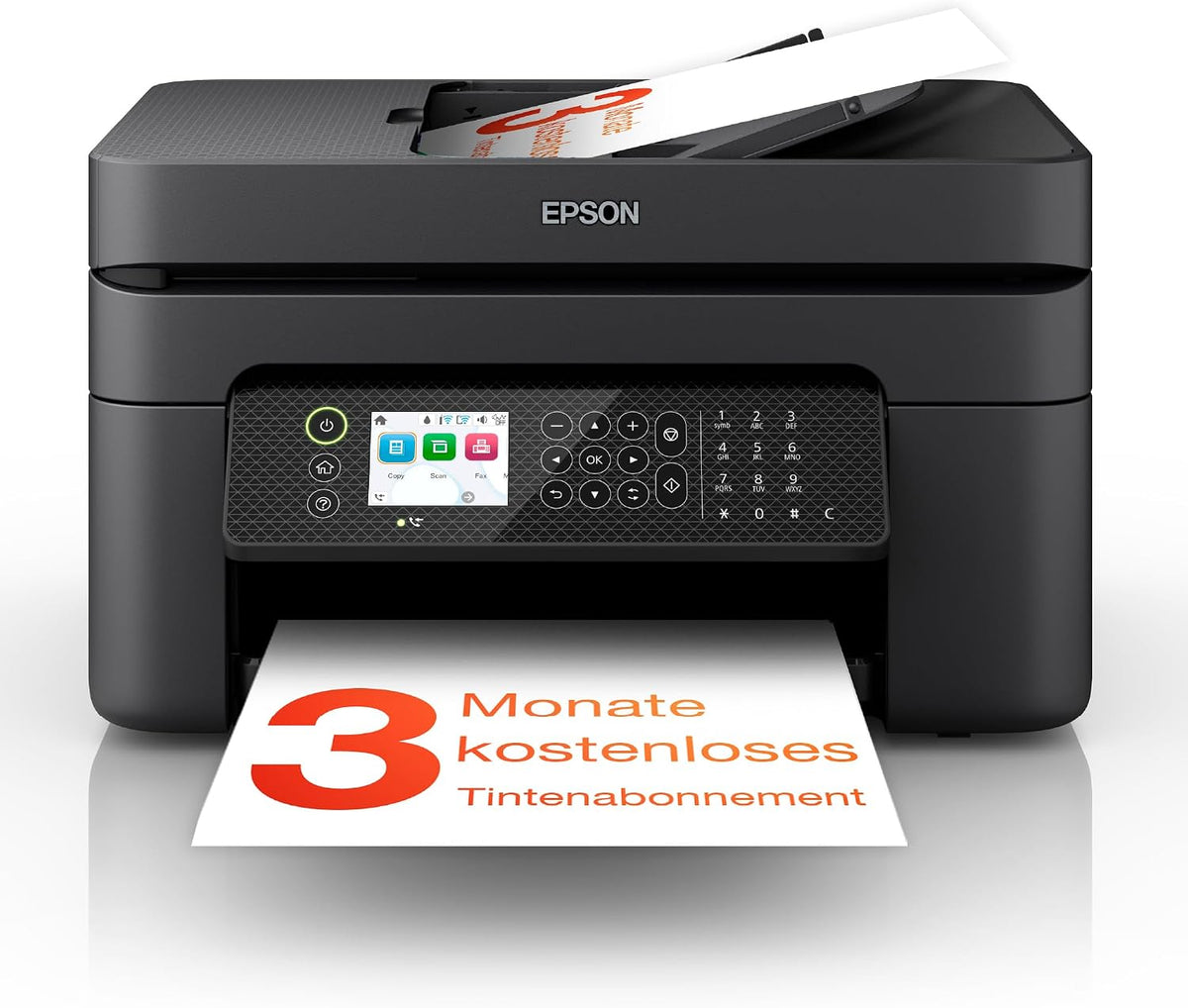 Epson WF-2950DWF A4-Multifunktions- Workforce Tintenstrahl, drucker mit kabellosem Betrieb, inkl. kostenloser Tinte mit ReadyPrint Flex-Abo*
