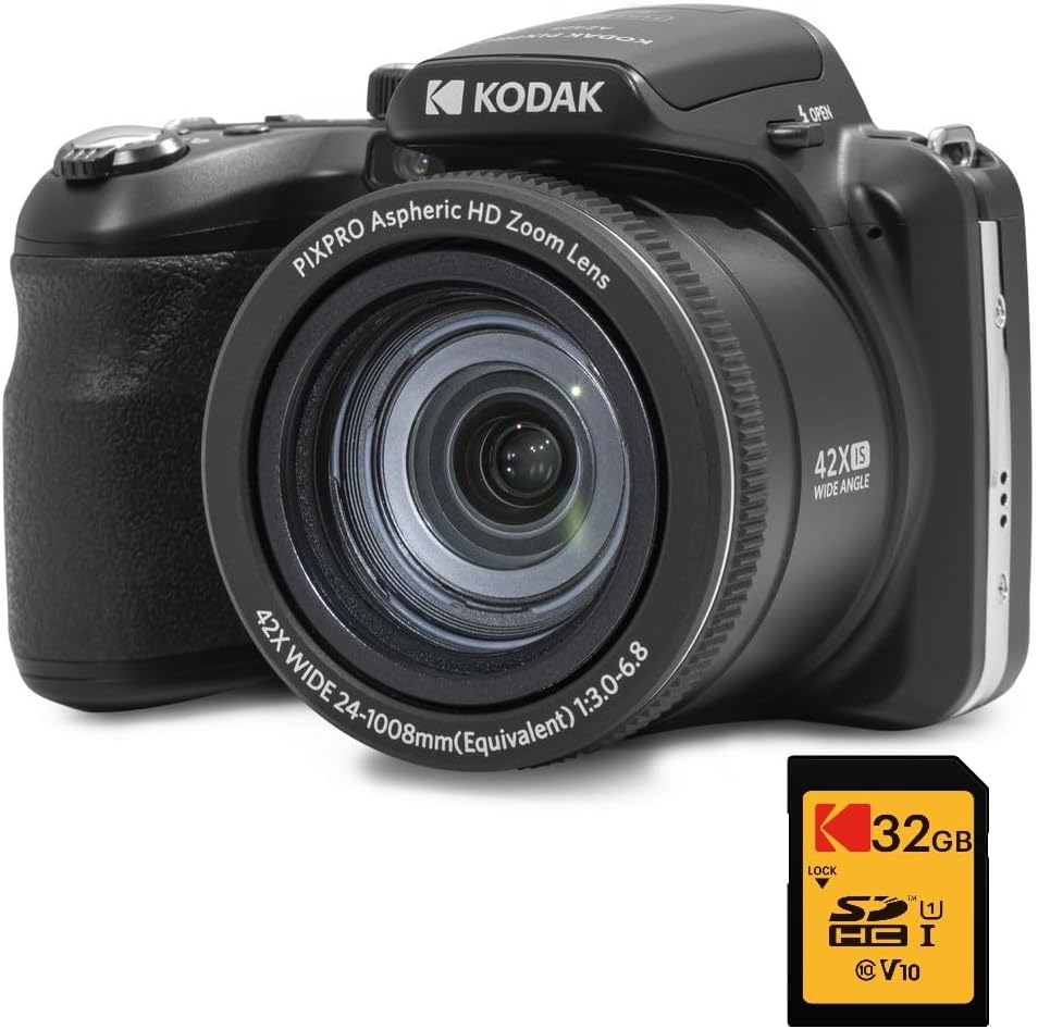 KODAK AZ405 32GB SDHC U1-Karte Pack Bridge Pixpro Astro Zoom + Ultra High Speed - Digitale Kamera, 20 Megapixel, 40-facher Zoom, Weitwinkel, LCD