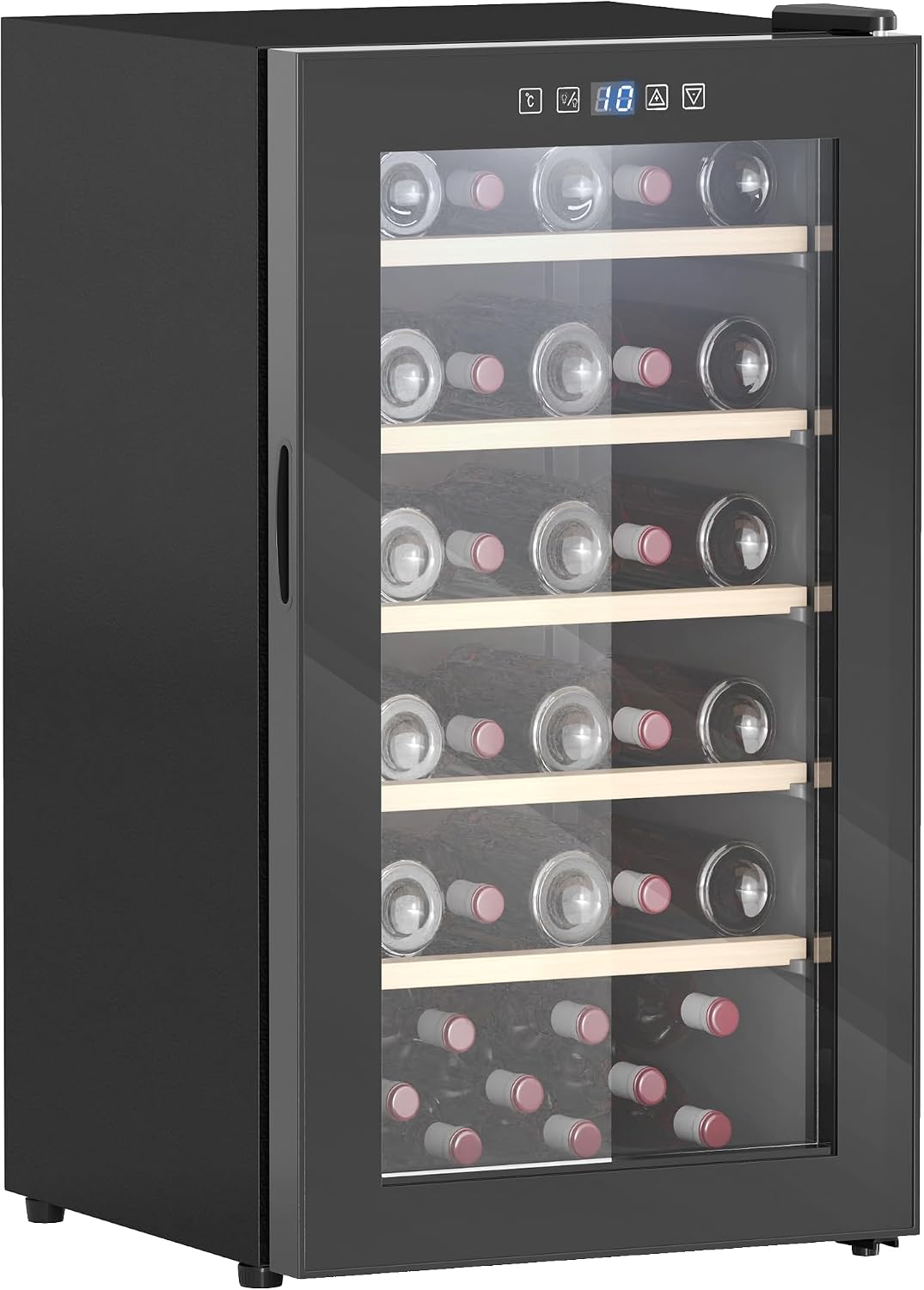 Weinkühlschrank, Kompressor 41 Flaschen 91L 5-20°C Schwarz, HOMCOM